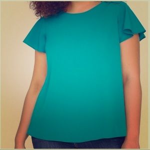 Lane Bryant teal blouse